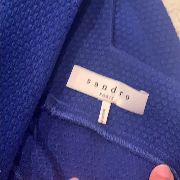 Electric Blue Sandro Mini Dress Size 2 - Picture 5 of 5